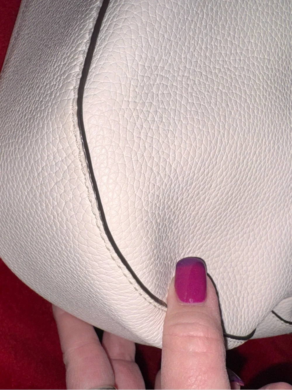 Michael Kors White Pebbled Leather Shoulder Bag